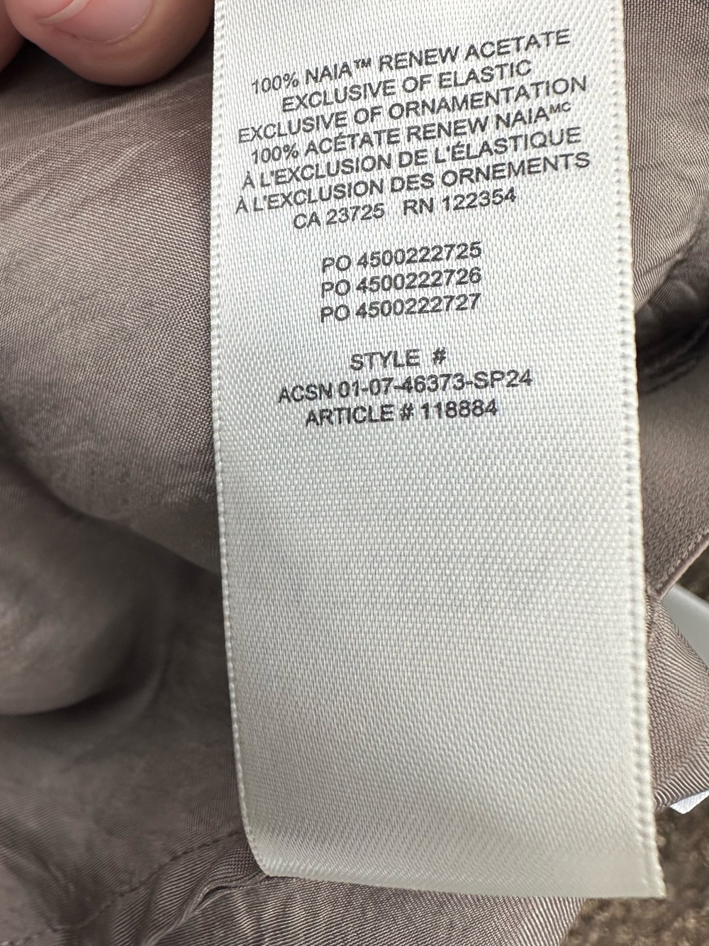 Aritzia Babaton Slip Skirt Size 6 Taupe Satin Midi Bias Cut Minimalist Capsule - Picture 7 of 10